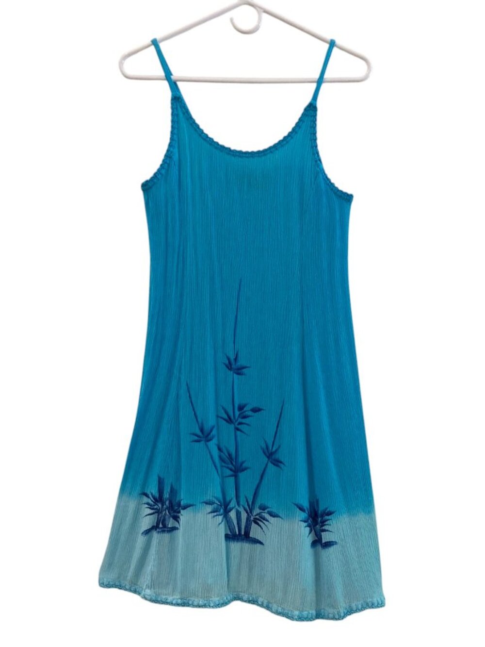 Women's TIKI PALM Swim Cover-Up Dress Floral on Blue Ombre Size XL